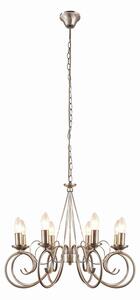 Lustre Lindby, Marnia, stmievateľné, Bronzová / Stará Mosadz, Obývacia izba, Kov, Starožitný