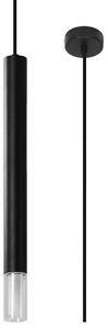 Závesné svietidlo Wezyr, 1x sklenené/čierne kovové tienidlo