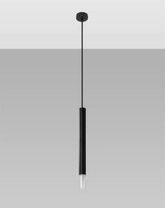 Závesné svietidlo Wezyr, 1x sklenené/čierne kovové tienidlo