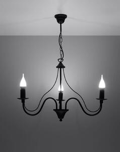 Sollux Lighting Stropná závesná lampa - Minerwa 3 - čierna