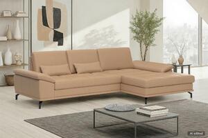 ROHOVÁ SEDAČKA, koža, cappuccino Sit & More - Sedačky, Online Only