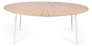 Súprava 4 bielych jedálenských stoličiek Jaanna a prírodného stola Marienlist - Essentials
