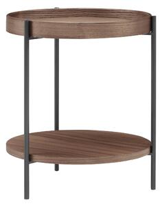 PRÍRUČNÝ STOLÍK, farba vlašského orecha, kompozitné drevo, 44/49 cm Livetastic - Online Only obývacie izby, Online Only