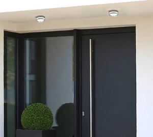 CMD LED nástenné svetlo 9054, antracitová/číra, Ø 13 cm, IP65, Čierna, Kúpeľňa, Hliník, Moderný, Nástenné svietidlo