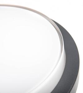 CMD LED nástenné svetlo 9160, bez senzora, Ø 26 cm, IP54, Čierna, Kúpeľňa, Hliník, Moderný, Nástenné svietidlo