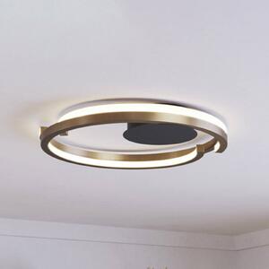 EGLO Stropné LED svetlo MEZZOMONTE, bronzová farba, Ø 48 cm,, Hnedá / staromosadz, Obývacia izba / jedáleň, kov, Závesné svietidlo