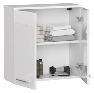 Kúpeľňová skrinka JOLANDA, 60x60x22,5, biela/biela lesk