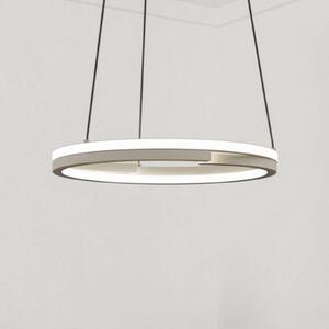 EGLO LED závesné svietidlo MEZZOMONTE, béžové, Ø 48 cm,, Krémová / jantárovo žltá, Obývacia izba / jedáleň, kov, Závesné svietidlo