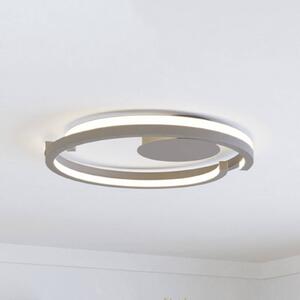 EGLO Stropné LED svetlo MEZZOMONTE, béžové, Ø 48 cm,, Krémová / jantárovo žltá, Obývacia izba / jedáleň, kov, Závesné svietidlo