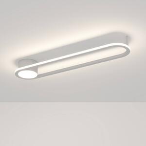 EGLO Stropné LED svetlo COLLECORVINO, biele, dĺžka 50 cm,, Biela / opálová, Obývacia izba / jedáleň, kov, Stropné svetlo polkruhové s priestorom