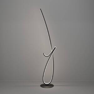 EGLO LED stojacia lampa CARDONCITO, čierna, výška 130 cm,, Čierna, Obývacia izba / jedáleň, kov