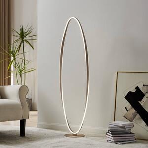 EGLO LED stojacia lampa CAMEROTA, béžová, výška 143 cm, stmievateľné, Krémová / jantárovo žltá, Obývacia izba / jedáleň, kov