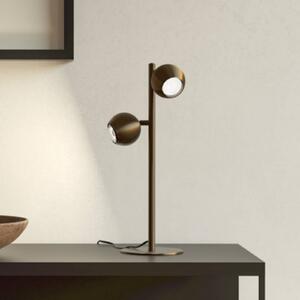 EGLO Stolová lampa BIMEDA 1, bronzová, výška 45 cm, 2-pl., Hnedá / staromosadz, Obývacia izba / jedáleň, kov, Stojacie svietidlo
