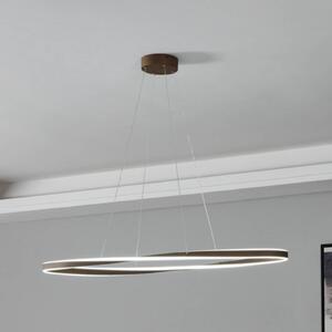 EGLO LED závesné svietidlo CAMEROTA, bronzová, 111 × 38 cm, diaľkové ovládanie, Hnedá / staromosadz, Obývacia izba / jedáleň, kov, Závesné svietidlo