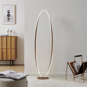 EGLO LED stojacia lampa CAMEROTA, bronzová, výška 143 cm, stmievateľné, Hnedá / staromosadz, Obývacia izba / jedáleň, kov