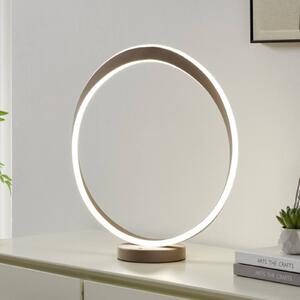 EGLO Stolová LED lampa CAMEROTA, béžová, výška 44 cm, stmievateľné, Krémová / jantárovo žltá, Obývacia izba / jedáleň, kov