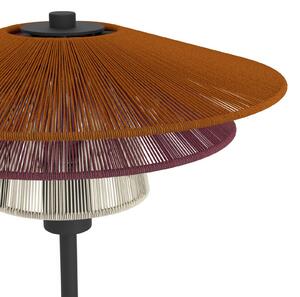 EGLO Stolová lampa PIGNONA, červená/oranžová/biela, výška 39 cm, textil, Viacfarebné, Obývacia izba / jedáleň, kov, Stojacie svietidlo
