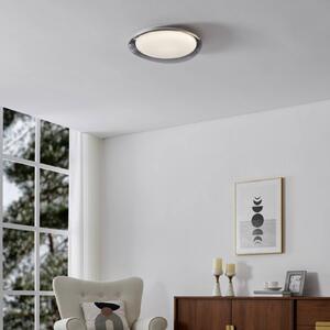 EGLO Stropné LED svetlo CONISTARINO, dymovo šedé, Ø 40 cm,, Hliník / sivá / zinok, Obývacia izba / jedáleň, kov, Závesné svietidlo