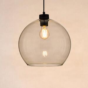 TK Lighting Závesné svietidlo Cubus, jantárová farba, sklo, Ø 30 cm, E27, Krémová / jantárovo žltá, Obývacia izba / jedáleň, Sklo, Moderný, Závesné svietidlo