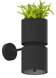 Nástenné svietidlo Kukkia, 1x čierne kovové tienidlo