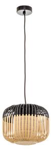Závesné svietidlá Forestier, Bamboo Light XS, stmievateľné, Čierna, Obývacia izba, Bambus, Dizajnový
