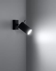 Sollux Lighting Nástenná lampa - Ring s vypínačom - čierna