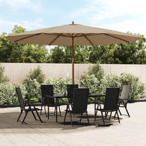 Maison Exclusive – Slnečník s dreveným nosníkom, farba taupe, rozmer 400 x 273 cm