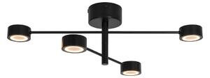 Stropné Lampa Nordlux, Clyde Flex, stmievateľné, Čierna, Spálňa, Kov