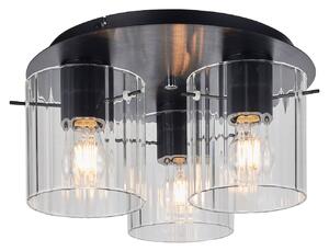 Stropné Lampa Lucande, Eirian, stmievateľné, Transparentná, Obývacia izba, Kov, Moderný