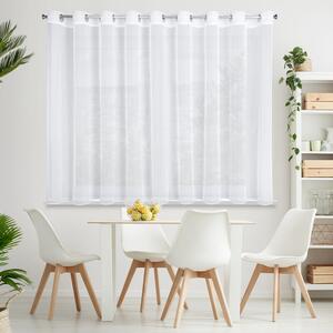 Dekorstudio Záclona MIREA s dekoračnými krúžkami 350x150cm - biela