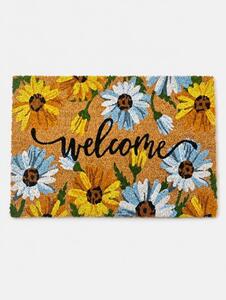 Sinsay - Rohožka s kvetmi a nápisom Welcome - viacfarebná