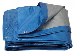 Levior PE plachta zakrývacia guľatá 4,1-4,5m 120g/1m2 modro-strieborná