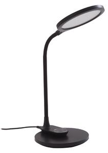 Stolové Lampa Lindby, Valtaria, stmievateľné, Čierna, Pracovňa, Plast, Moderný