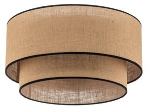 Stropné Lampa Euluna, Boho jute & black, stmievateľné, Hnedá / Hrdzavá, Obývacia izba, Tkanina / Textil, Boho