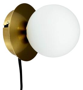 Nástenné Svietidlo Dyberg Larsen, Sia, Zlatá / Mosadz, Obývacia izba, Kov, Dizajnový