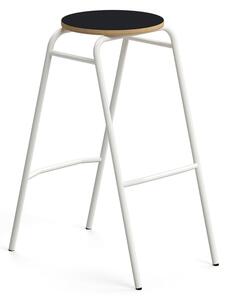 Barová stolička ALTUS, výška 790 mm, biela/antracit