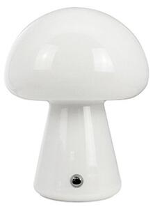 Stolové Lampa Dyberg Larsen, Morkel Mushroom, stmievateľné, Biela, Obývacia izba, Sklo, Škandinávsky