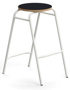 Barová stolička ALTUS, výška 690 mm, biela/antracit