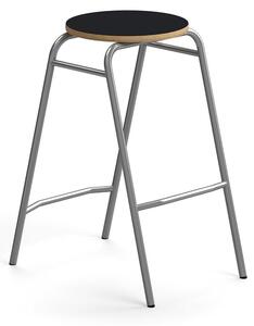 Barová stolička ALTUS, výška 690 mm, strieborná/antracit