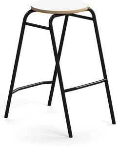 Barová stolička ALTUS, výška 690 mm, antracit/biela
