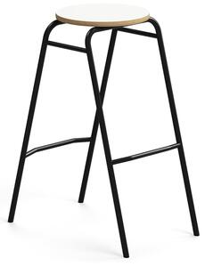 Barová stolička ALTUS, výška 790 mm, antracit/biela