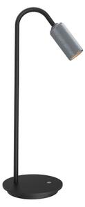Decor T1 LED Stolová Lampa Dim. Čierna/Matná Hliník