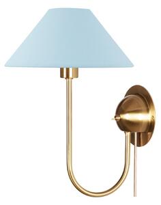 Nástenné Svietidlo Globen Lighting, Modrá, Obývacia izba, Tkanina / Textil