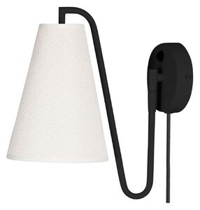 Nástenné Svietidlo Globen Lighting, Biela, Obývacia izba, Tkanina / Textil, Dizajnový