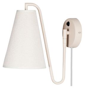 Nástenné Svietidlo Globen Lighting, Biela, Obývacia izba, Tkanina / Textil, Dizajnový