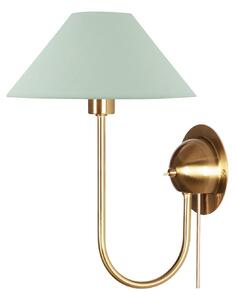Nástenné Svietidlo Globen Lighting, IRIS, Zelená, Obývacia izba, Tkanina / Textil, Vintage