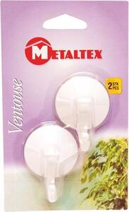 Metaltex Háčiky s prísavkou 2 kusy biele