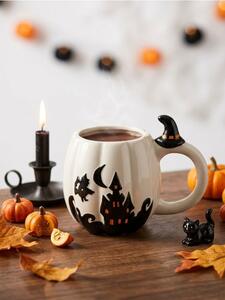Sinsay - Hrnček s halloweenskym motívom - biela