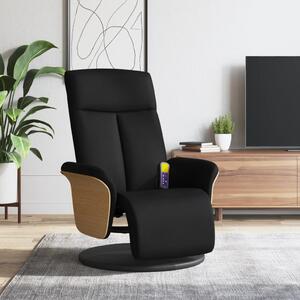 Maison Exclusive – Masážna stolička s podnožkou, čierna, látka