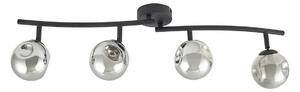 Stropné Lampa Lindby, Valentina, stmievateľné, Sivá, Obývacia izba, Sklo, Moderný